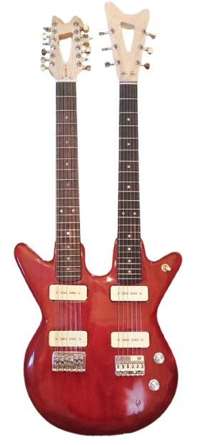 EM Custom Guitars Tritonic Double Electric Guitar front view
