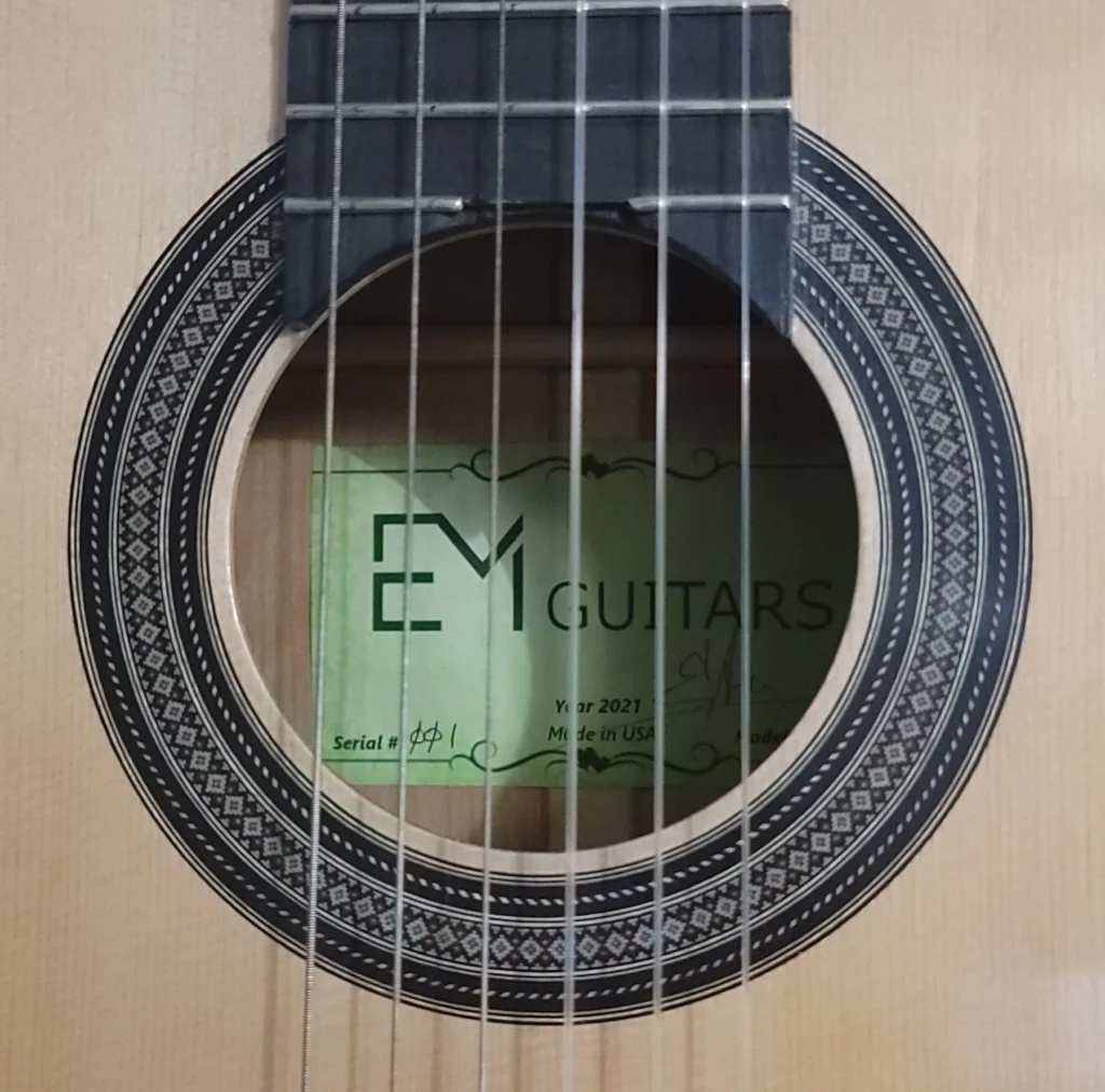 EM Guitars custom Classical guitar style acoustic-guitar rosette