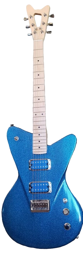 EM Guitars Custom Tritonic Blue Sparkle